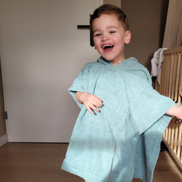 Stone Green Badponcho met naam