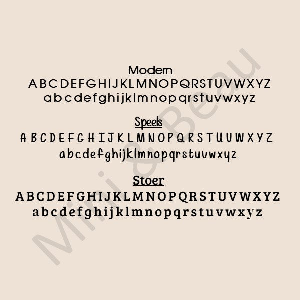 Lettertype voor personalisatie
